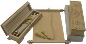 Wooden Boxed Printed Scroll Invitations S534 - 8.5" x 5.5" 
