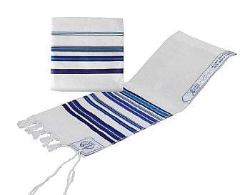 Wool Bnai Ohr Tallit Set 24quot; x 72quot; 