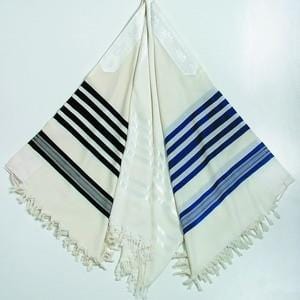 Wool Tallit For Children Black 8&quot; x 41&quot; (20/105 cm) Embroidery to 10 letters