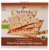 Yehuda Passover Matzah from Israel Gluten Free Toasted Onion Matzo Squares 10.5 oz 