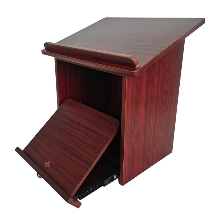 Table Top Shtender - 2 Tone Cherry 11.8 D x 15.75 W x 17" H with bottom Pullout Shtender 60201-0