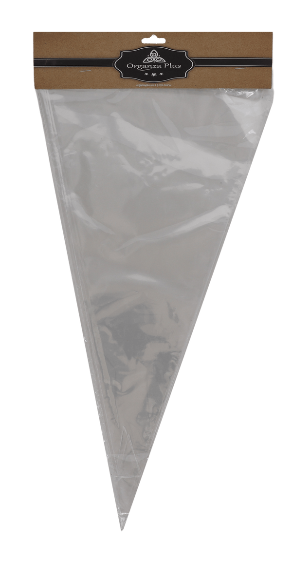 25 Clear Triangle Cellophane Bags  - 10"x18"-0