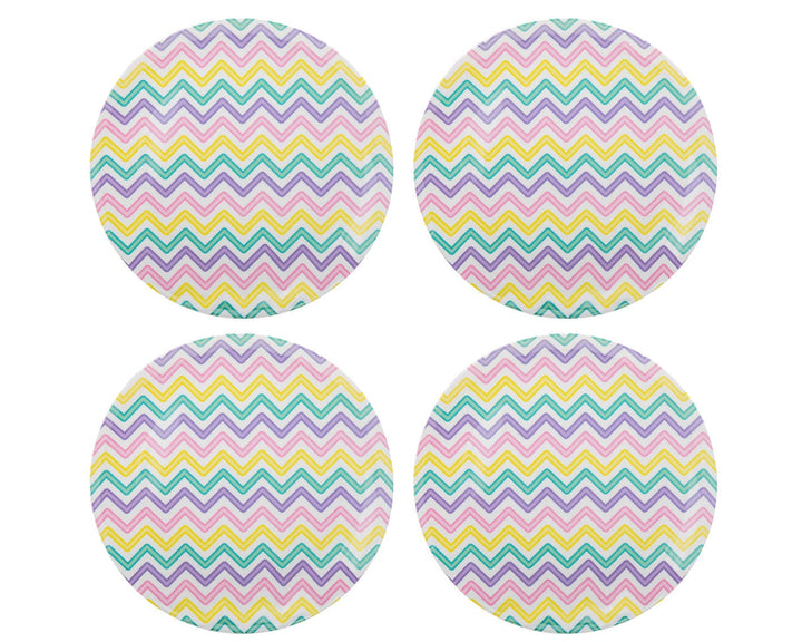 Zig Zag 11in Melamine Set4 ZIG ZAG 11IN MELAMINE SET4 