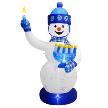 Inflatable 7ft Snowman Chanukah Decor