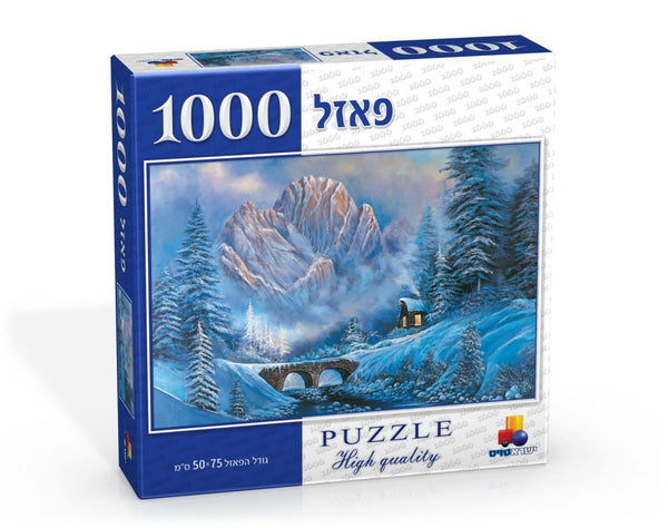 1000 pcs Puzzle - Winter Frozen Water Bridge-0